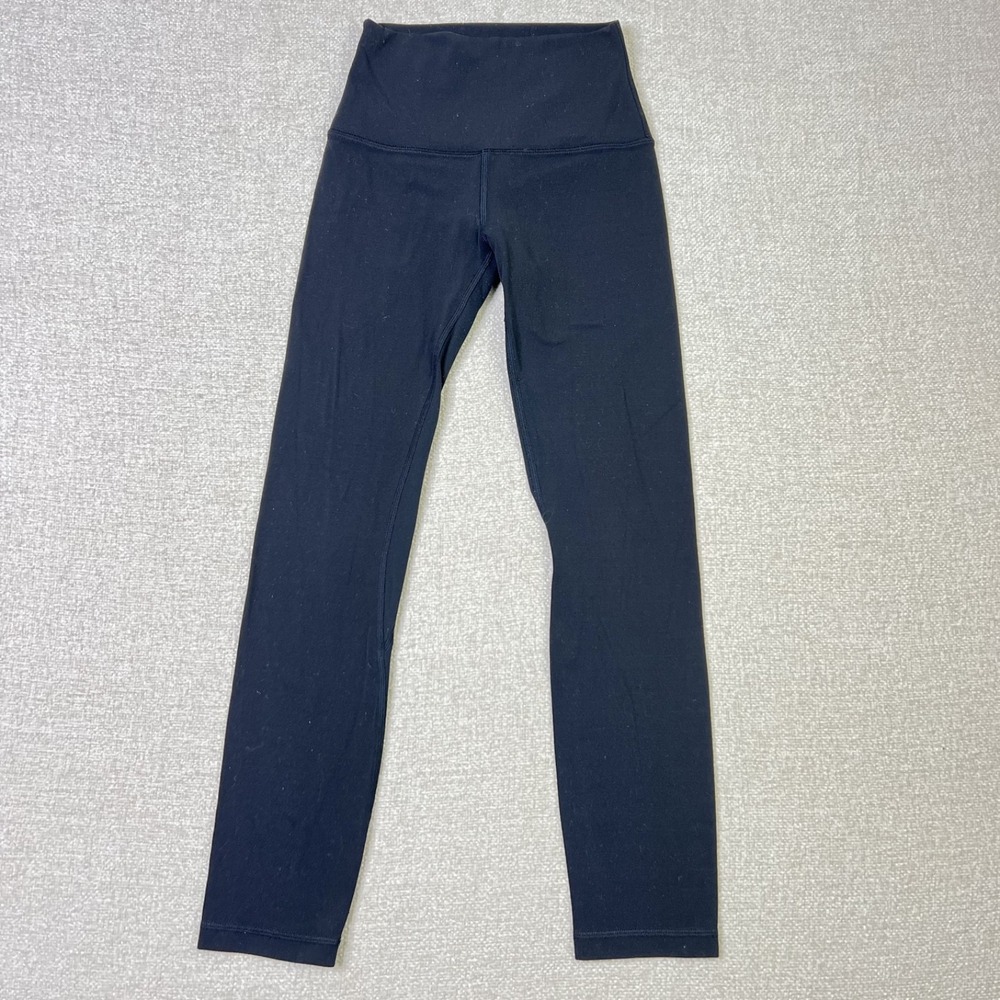 Lululemon Align High-Rise Black Nulu Full Length Leggings 25" Size 2